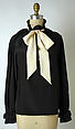 Ensemble, Yves Saint Laurent (French, founded 1961), (a, b) wool; (c) silk; (d) cotton, leather, French