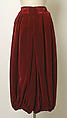 Evening ensemble, Yves Saint Laurent (French, founded 1961), (a) wool, silk; (b, c) silk; (d, e) metal, glass, French