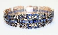 Bracelet, gold, diamonds, sapphires, Austrian