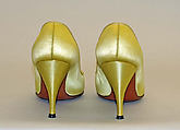 Evening pumps, Delman (American, founded 1919), silk, American