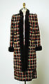 Suit, Adolfo  American, wool, fur, silk, American