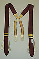 Suspenders, wool, leather, metal, elastic, British