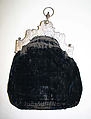 Chatelaine, silk, silver, leather, European