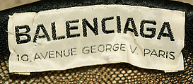 Evening ensemble, House of Balenciaga (French, founded 1937), (a) silk; (b) silk, glass, metal, French