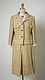 Ensemble, House of Balenciaga (French, founded 1937), wool, linen, silk, French