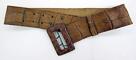Accessory set, leather, metal, American