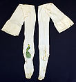 Stockings, silk, cotton, probably French
