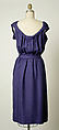 Afternoon dress, House of Balenciaga (French, founded 1937), silk, French