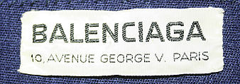 Ensemble, House of Balenciaga (French, founded 1937), wool, French