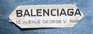 Evening ensemble, (a, b) House of Balenciaga (French, founded 1937), silk, French