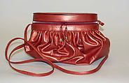 Shoulder bag, Barbara R. Bolan, leather, plastic, metal, American