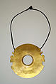 Necklace, Mary McFadden American, brass, silk, American