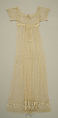 Dress, silk, cotton, British