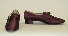 Evening shoes, Mr. David Evins (American, born England, 1909–1992), silk, rhinestones, leather, American