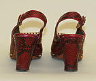 Accessory set, Dominick LaValle, snakeskin, metal, leather, American