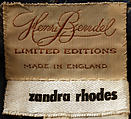 Ensemble, Zandra Rhodes (British, founded 1969), silk, British