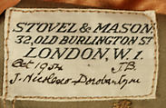 Coat, Stovel & Mason (British), wool, British