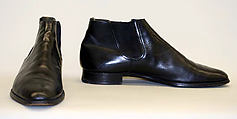 Boots, leather, elastic, British