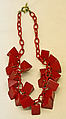 Necklace, plastic, American