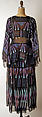 Evening ensemble, Zandra Rhodes (British, founded 1969), silk, British