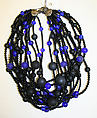 Necklace, Stephen Dweck, onyx, glass, American