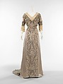 Dinner dress, Attributed to Callot Soeurs (French, active 1895–1937), silk, bead, linen, metal, French