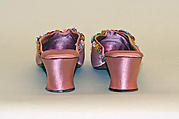 Mules, silk, leather, American or European