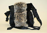 Muff, fur, silk, American