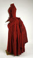 Dress, wool, silk, American