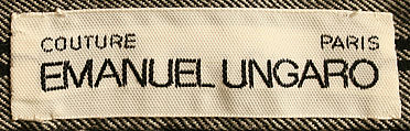 Suit, Emanuel Ungaro (French, 1933–2019), Silk, wool, French