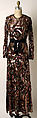 Evening dress, Mainbocher French and American, silk, metal, cellulose, French