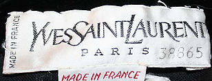 Evening dress, Yves Saint Laurent (French, founded 1961), cotton, wool, synthetic, French