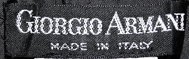 Ensemble, Giorgio Armani (Italian, founded 1974), silk, wool, Italian