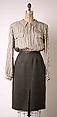 Ensemble, Giorgio Armani (Italian, founded 1974), leather, silk, wool, Italian