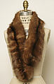 Ensemble, Yves Saint Laurent (French, founded 1961), a, c) wool
b) silk
d) fur, French
