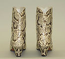 Boots, Susan Bennis/Warren Edwards (American, 1977–1997), a, b) snakeskin, leather, American