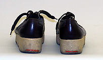 Shoes, leather, rubber (?), Italian