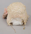 Bonnet, House of Lanvin (French, founded 1889), cotton, metallic thread, silk, French