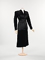 Cocktail suit, Charles James  American, silk, wool, American