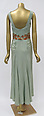 Evening ensemble, Maisons Agnès-Drecoll (French, 1931–1963), a) wool
b) silk
c) coral, silver, rhinestones, French