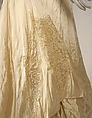 Wedding ensemble, Flaven (American), a) silk, wax
b,c) leather, metal, silk
d) wax, American