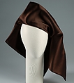 Cocktail hat, Denise Sarrault (French), Silk, French