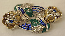 Brooch, Coro  American, metal, paste, enamel, American