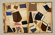 Swatch book, paper, fabric swatches, American