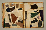 Swatch book, paper, fabric swatches, American
