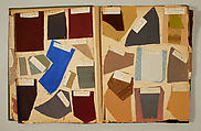 Swatch book, paper, fabric swatches, American