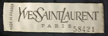 Suit, Yves Saint Laurent (French, founded 1961), wool, silk, French