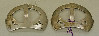 Shoe buckles, silver, American