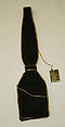 Purse, leather (suede), metal, French