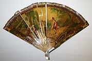Brisé fan, (b) B. Altman & Co. (American, 1865–1990), ivory, paint, lacquer, American